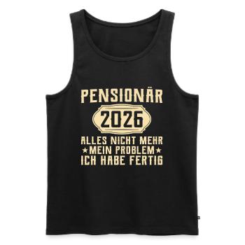 Retraité 2026 - Adieu collègue - Débardeur bio Premium Homme - noir - Devant - Michal (187cm)