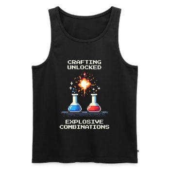 Crafting – explosive combinations | Chemistry - Men's Premium Organic Tank Top - black - Front - AI Model Male 178 light (178cm)