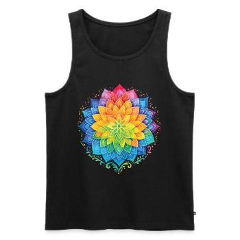 Mindfulness Affirmation Emotional Resilience - Men's Premium Organic Tank Top - black - Front - Michal (187cm)