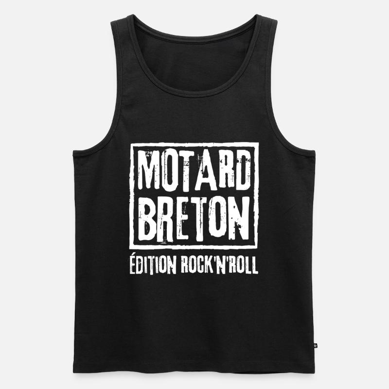 BRETON BIKER ROCK EDITION - Männer Premium Bio Tank Top - Schwarz