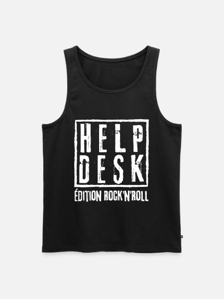 HELP DESK Edition Rock N Roll - Débardeur bio Premium Homme - noir