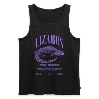 Blue Tongue Skink Reptile Keeper Streetwear - Männer Premium Bio Tank Top - Schwarz - Vorne - Michal (187cm)