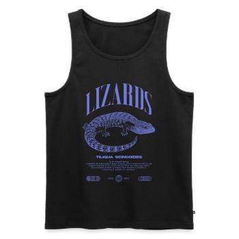 Blue Tongue Skink Reptile Keeper Streetwear - Männer Premium Bio Tank Top - Schwarz - Vorne - Michal (187cm)