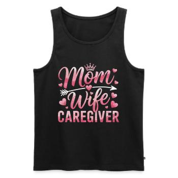 Motif cœur mère-fille - Débardeur bio Premium Homme - noir - Devant - Michal (187cm)
