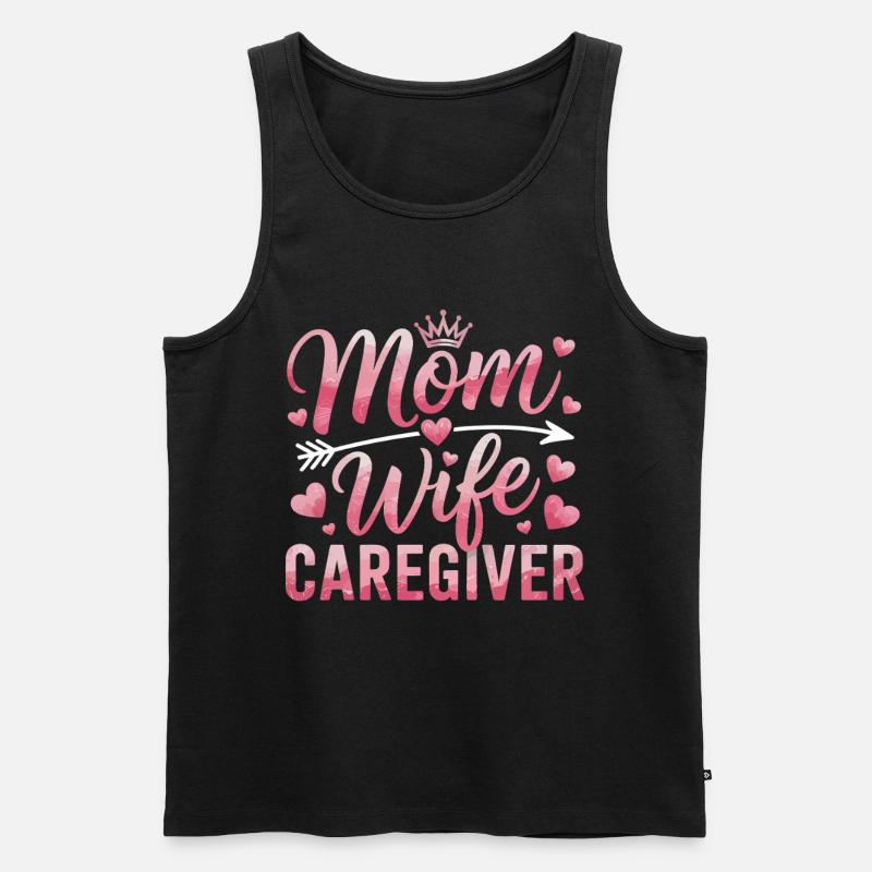 Mutter Tochter Herz Motiv - Männer Premium Bio Tank Top - Schwarz