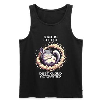 Statuseffekt: Staubwolke aktiv | Chinchilla - Männer Premium Bio Tank Top - Schwarz - Vorne - AI Model Male 178 light (178cm)