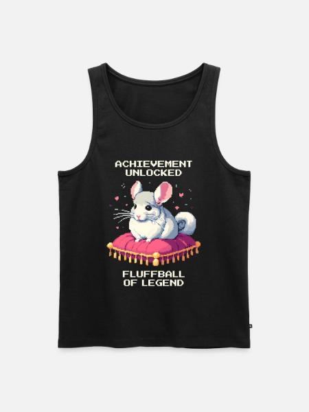 Saavutus: Legendaarinen pörröpallo | Chinchilla - Miesten premium luomu-tanktoppi - musta