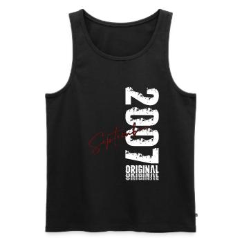 18th birthday Original September 2007 - Men's Premium Organic Tank Top - black - Front - Michal (187cm)