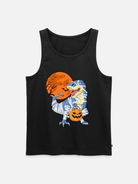 Halloween Dinosaur Costume Design - Men's Premium Organic Tank Top - black