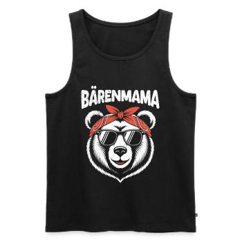 Werdende Mutter BÄRENMAMA Bald Mama Lustiges - Männer Premium Bio Tank Top - Schwarz - Vorne - AI Model Male 178 light (178cm)