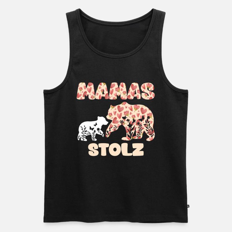 Werdende Mutter MAMAS STOLZ Lustiges - Männer Premium Bio Tank Top - Schwarz