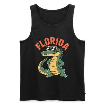 Florida Alligator - Men's Premium Organic Tank Top - black - Front - AI Model Male 178 light (178cm)