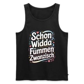 Widda Fümmen Zwanzisch fête déjà ses 50 ans - Débardeur bio Premium Homme - noir - Devant - Michal (187cm)