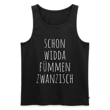 Widda Fümmen Zwanzisch fête déjà ses 50 ans - Débardeur bio Premium Homme - noir - Devant - Michal (187cm)