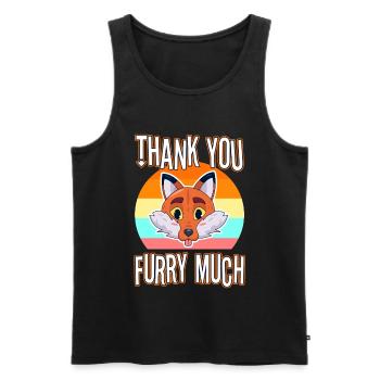 Merci beaucoup furry - Débardeur bio Premium Homme - noir - Devant - Michal (187cm)