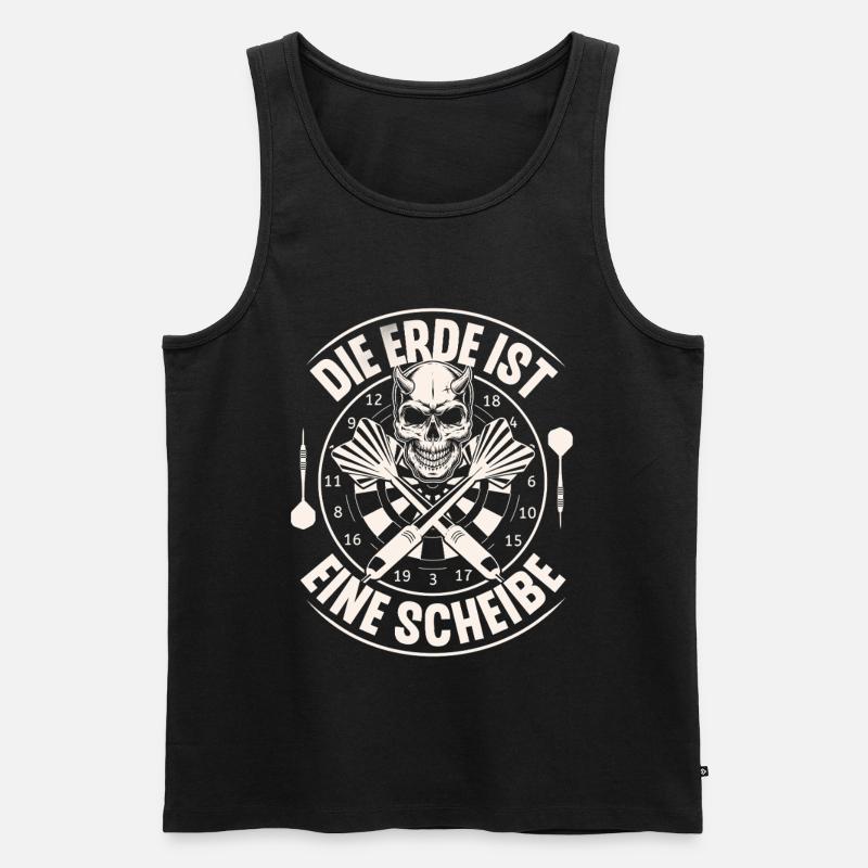 Darts - Männer Premium Bio Tank Top - Schwarz