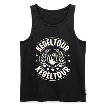 Kegeln - Männer Premium Bio Tank Top - Schwarz - Vorne - Michal (187cm)