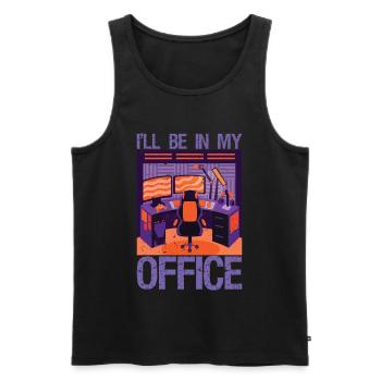 PC Gamer I'll Be in My Office Gaming - Men's Premium Organic Tank Top - black - Front - AI Model Male 178 light (178cm)