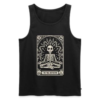 Yogalehrer Tarot Karte Halloween - Männer Premium Bio Tank Top - Schwarz - Vorne - Michal (187cm)