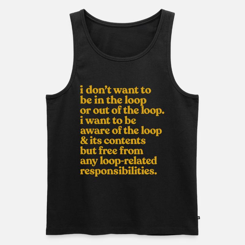 Kennen Sie das Loop-Zitat - Männer Premium Bio Tank Top - Schwarz