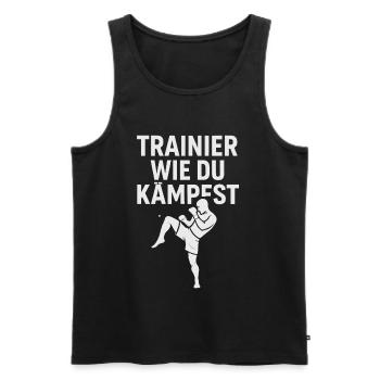 Martial Arts Motif Design - Men's Premium Organic Tank Top - black - Front - AI Model Male 178 light (178cm)
