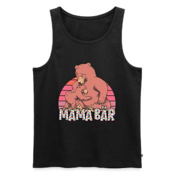 Bald Mama MOTHER BEAR Lustiges - Männer Premium Bio Tank Top - Schwarz - Vorne - AI Model Male 178 light (178cm)