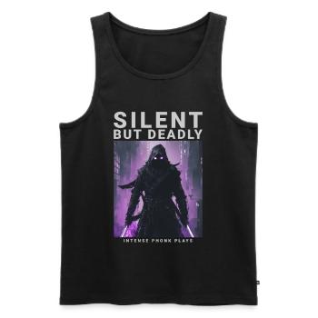 Silent But Deadly Anime Gamer Phonk Geschenk - Männer Premium Bio Tank Top - Schwarz - Vorne - Michal (187cm)