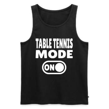TabletennisMoTable Tennis Mode ON – Ping PondeONBW - Männer Premium Bio Tank Top - Schwarz - Vorne - Michal (187cm)