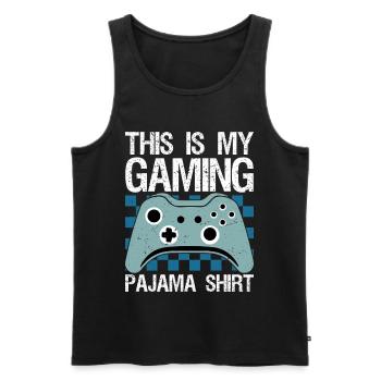 C’est mon jeu Chemise de pyjama Drôle Jeu vidéo - Débardeur bio Premium Homme - noir - Devant - AI Model Male 178 light (178cm)