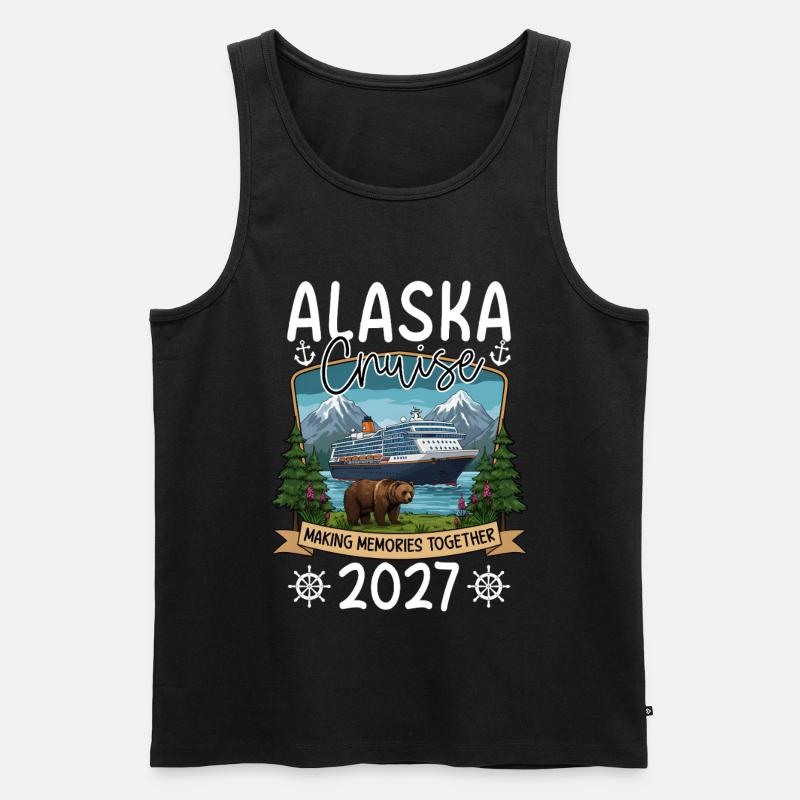 Alaska Kreuzfahrt Erinnerungsdesign - Männer Premium Bio Tank Top - Schwarz