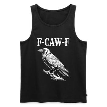 F-Caw-F Meme Crow - Débardeur bio Premium Homme - noir - Devant - AI Model Male 178 light (178cm)