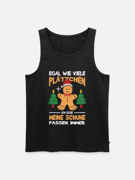 Weihnachtsgeschenk Plätzchen Lebkuchen Outfit - Männer Premium Bio Tank Top - Schwarz