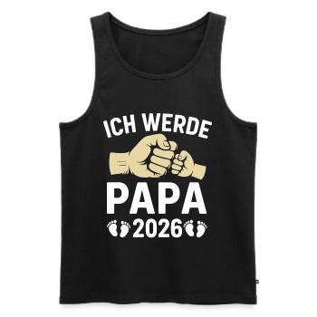 Father-to-be I WILL BE A DAD 2026 Funny - Men's Premium Organic Tank Top - black - Front - Michal (187cm)