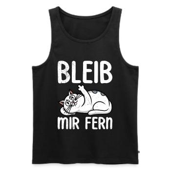 Mallorca STAY AWAY FROM ME Anti Flirt Funny - Men's Premium Organic Tank Top - black - Front - AI Model Male 178 light (178cm)