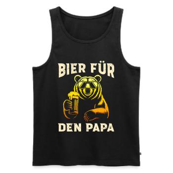 Beer drinkers BEER FOR DAD Fathers Funny - Men's Premium Organic Tank Top - black - Front - AI Model Male 178 light (178cm)