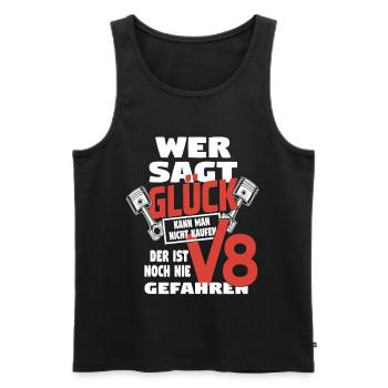 V8 muscle-car power - Men's Premium Organic Tank Top - black - Front - Michal (187cm)
