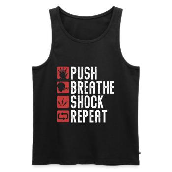 CPR instructor resuscitation emergency doctor - Men's Premium Organic Tank Top - black - Front - AI Model Male 178 light (178cm)