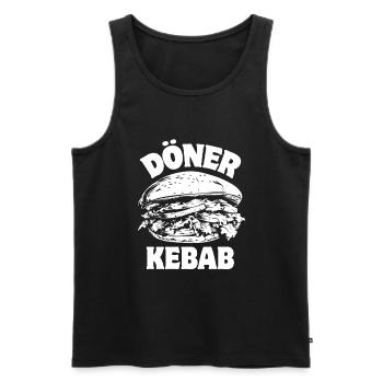 Döner Kebab - Fast Food - Spruch - Men's Premium Organic Tank Top - black - Front - AI Model Male 178 light (178cm)