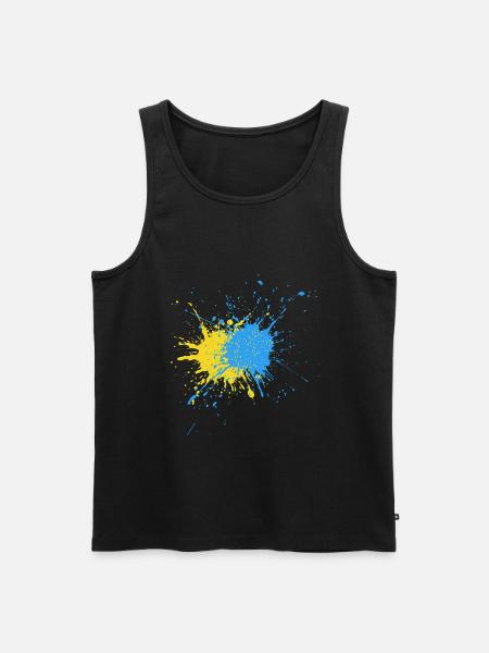 Kreativer Farbschlag Design - Männer Premium Bio Tank Top - Schwarz