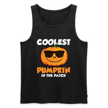 Der coolste Kürbis in der Charge Halloween - Männer Premium Bio Tank Top - Schwarz - Vorne - Michal (187cm)