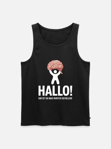 Cerveau tombé humour chemise disant - Débardeur bio Premium Homme - noir