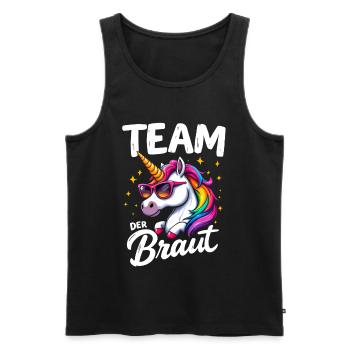 Team Bride Unicorn Design Unicorn Wedding Humor - Men's Premium Organic Tank Top - black - Front - Michal (187cm)