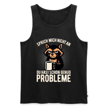 Don't Talk To Me - Sloth Coffee - Men's Premium Organic Tank Top - black - Front - AI Model Male 178 light (178cm)