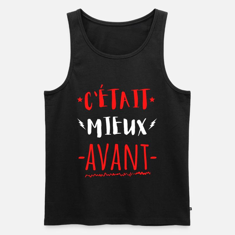 es war besser VORHER - Männer Premium Bio Tank Top - Schwarz