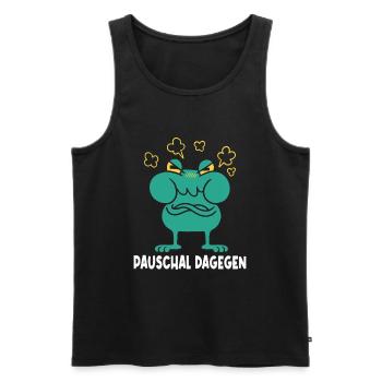 Lustiges Büro Geschenk Morgenmuffel Kollege - Männer Premium Bio Tank Top - Schwarz - Vorne - Michal (187cm)