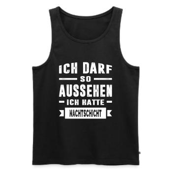 Nachtschicht Geschenk Schichtarbeit Frauen Männer - Männer Premium Bio Tank Top - Schwarz - Vorne - Michal (187cm)