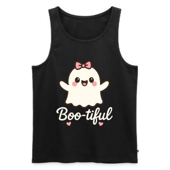 mignon boo-tiful fantôme Halloween fête amusant - Débardeur bio Premium Homme - noir - Devant - AI Model Male 178 light (178cm)