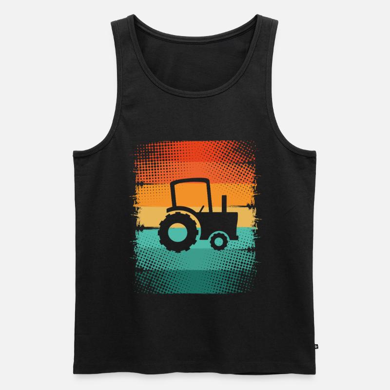 Traktor - Männer Premium Bio Tank Top - Schwarz