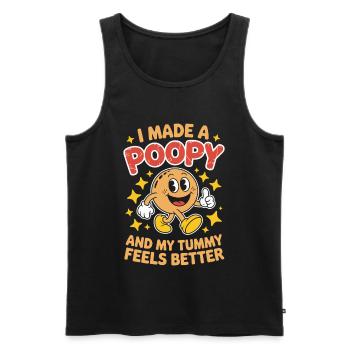  Ich Habe Ein Häufchen Gemacht Und Mein Bauch - Männer Premium Bio Tank Top - Schwarz - Vorne - AI Model Male 178 light (178cm)