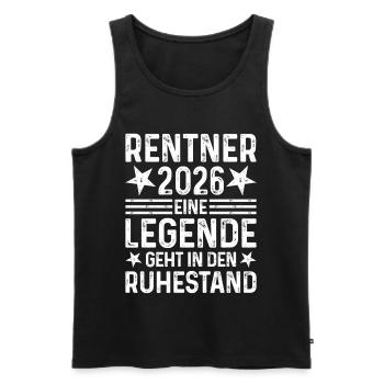 Retraités 2026 Une légende prend sa retraite - Débardeur bio Premium Homme - noir - Devant - Michal (187cm)